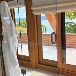 THA House Cleaning - Seattle - Shower glass doors after cleaning