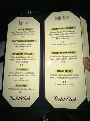 Menu photo 2 Gold Club San Francisco, CA Menu photo 2 Gold Club San Francisco, CA