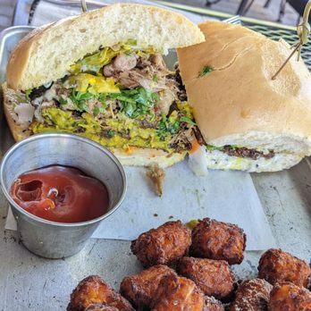 The Black Duck Cask and Bottle - Zucchini Bahn Mi sandwich with added duck - Pizza Near Me - Issaquah, Washington The Black Duck Cask and Bottle - Zucchini Bahn Mi sandwich with added duck - Pizza Near Me - Issaquah, Washington