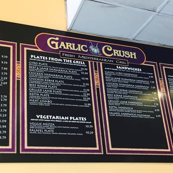 Garlic Crush - Menus - Mediterranean Near Me - Bellevue, Washington