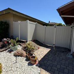 JV Fencing - Sandstone Privacy vinyl Fence and Gates