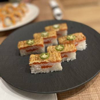 Kun's Omakase Bar - Salmon oshi - Japanese Near Me - Richmond, British Columbia