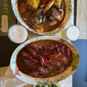 Cajun House - Combo A and Crawfish with House Cajun sauce. - Cajun/Creole Near Me - San Francisco, California