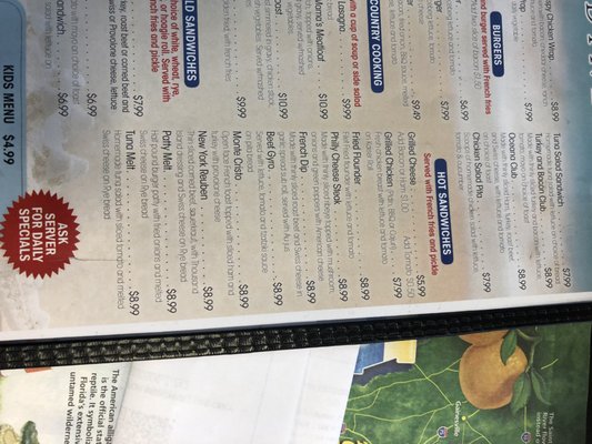 Menu photo 7 Oceana Diner Jacksonville, FL