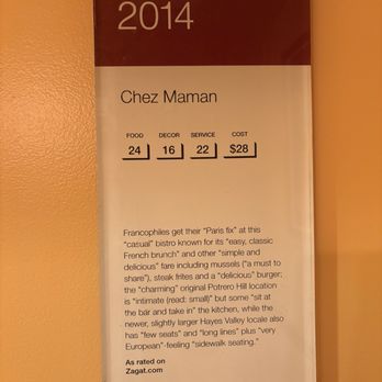 Chez Maman East - Sign in bathroom. - French Near Me - San Francisco, California