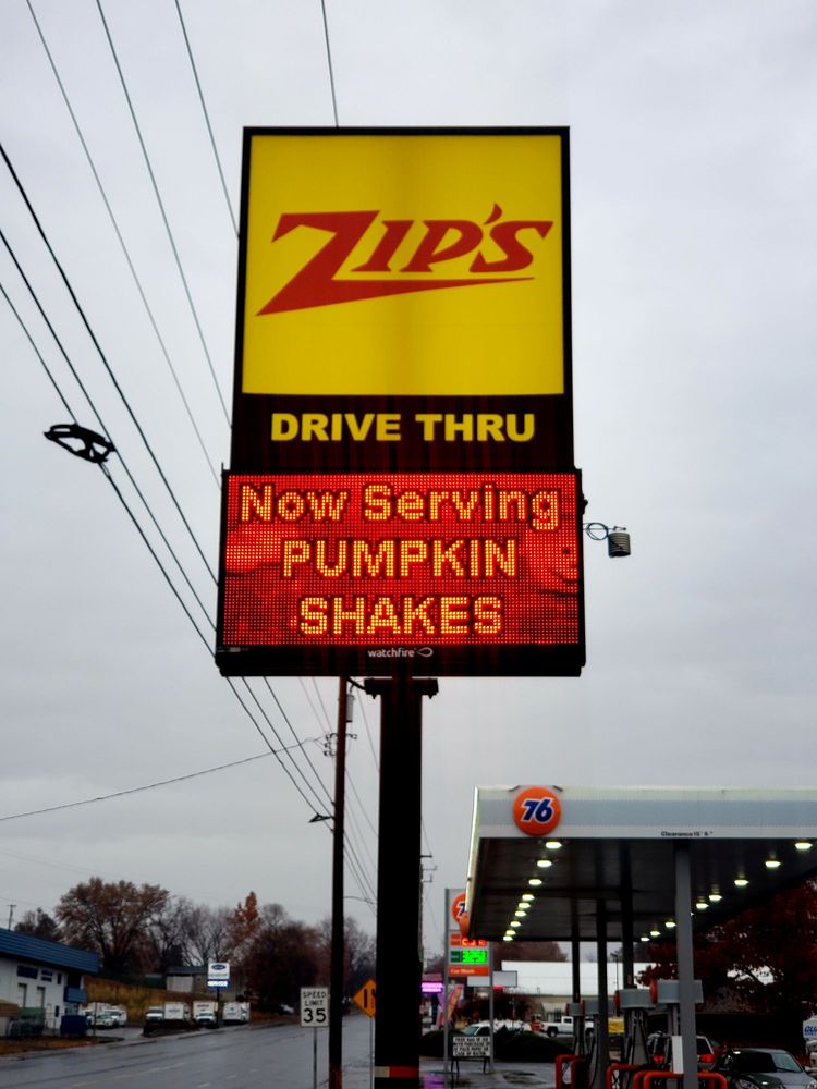 Food from Zip's Drive In