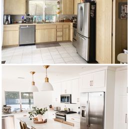 Before (top) and after Before (top) and after