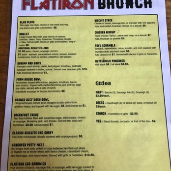Flatiron Restaurant & Bar - Menú - Burgers Near Me - Atlanta, Georgia