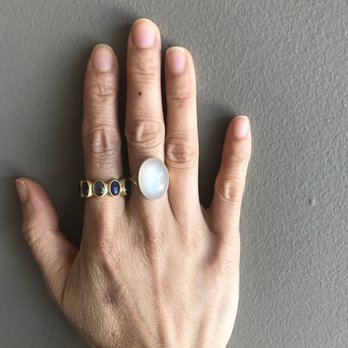 August - Love my beautiful moon stone and blue sapphire eternity band from August LA - Accessories Near Me - Los Angeles, California