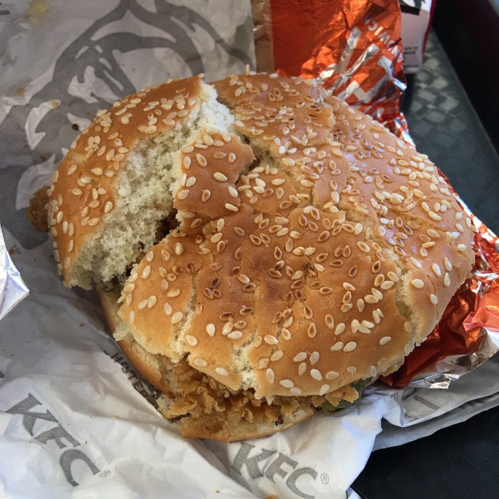 KFC - Bread fell apart as soon as I grabbed it - Fast Food Near Me - Lanham, Maryland