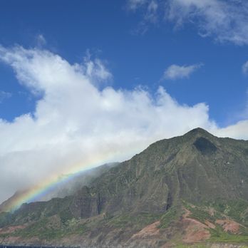 Capt Andy's - Rainbow over Napali coast - Boat Tours Near Me - Ele'ele, Hawaii Capt Andy's - Rainbow over Napali coast - Boat Tours Near Me - Ele'ele, Hawaii
