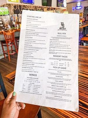 Menu photo 8 The Box Seat Greensboro, NC Menu photo 8 The Box Seat Greensboro, NC