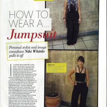 Niki Whittle - Artical in Folio Magazine about how to wear a jumpsuit - Personal Shopping Near Me Niki Whittle - Artical in Folio Magazine about how to wear a jumpsuit - Personal Shopping Near Me