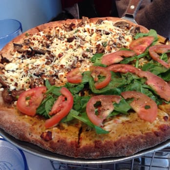 Blue Moose Pizza - Half autumn pizza and half salad pizza - Italian Near Me - Vail, Colorado Blue Moose Pizza - Half autumn pizza and half salad pizza - Italian Near Me - Vail, Colorado