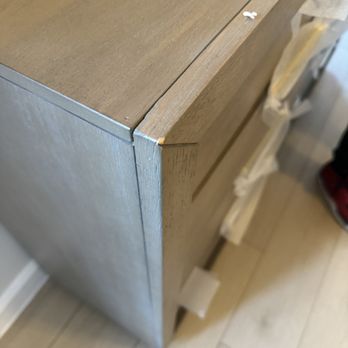 Gardner-White - The bed is already been chipped and dented in different areas. - Furniture Stores Near Me - Macomb Township, Michigan