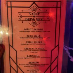 The Vault Restaurant & Lounge - Drinks