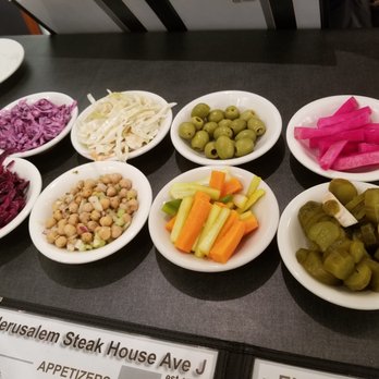Jerusalem Steakhouse - a variety of vegetables - Salad Near Me - Brooklyn, New York