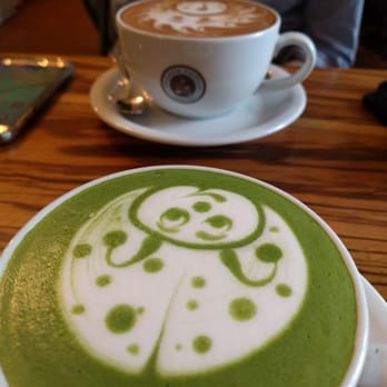 Moore Coffee Shop - Green Tea Latte and a Mocha! - Coffee & Tea Near Me - Seattle, Washington
