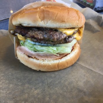 Burger Broiler - I ordered a double burger but I guess that's a double CHEESE burger ( there's no tomato ) - Burgers Near Me - Tacoma, Washington