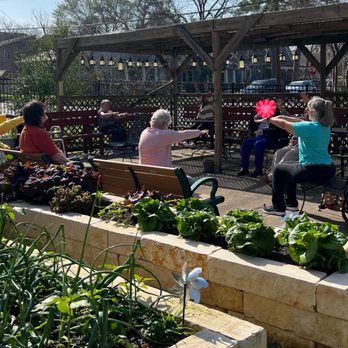 AGE of Central Texas - Yoga in the gardens at the AGE of Central Texas Thrive Social & Wellness Center - Community Service/Non-Profit Near Me - Austin, Texas AGE of Central Texas - Yoga in the gardens at the AGE of Central Texas Thrive Social & Wellness Center - Community Service/Non-Profit Near Me - Austin, Texas