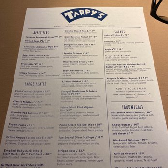Tarpy's Roadhouse - Menu - New American Near Me - Monterey, California Tarpy's Roadhouse - Menu - New American Near Me - Monterey, California