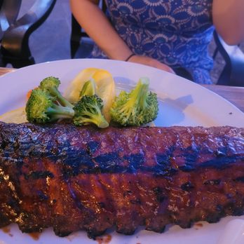 Orange County Mining Company - BBQ Pork ribs with side of steamed veggies - Steakhouses Near Me - Orange, California