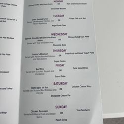 Central Florida Regional Hospital - Normal dinner menu