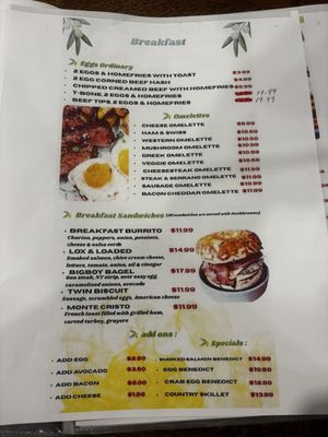 Menu photo 2 Olive Tree Diner And Grill Pennsboro, PA