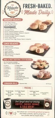 Menu photo 2 The Kolache Cafe Gilbert, AZ Menu photo 2 The Kolache Cafe Gilbert, AZ