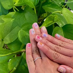 Nails By Annie  - Neon Flowers Gel Manicure