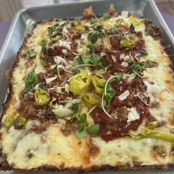 Angry Pete's Pizza - Spartan Sausage Onion & Pepper Pizza - Pizza Near Me - San Diego, California Angry Pete's Pizza - Spartan Sausage Onion & Pepper Pizza - Pizza Near Me - San Diego, California