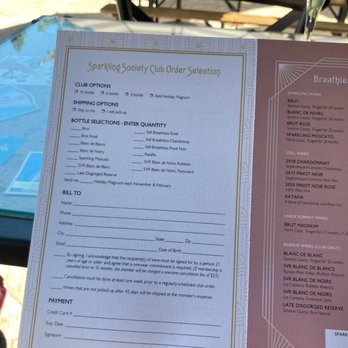 Breathless Sparkling Wines - Menu - Wineries Near Me - Healdsburg, California