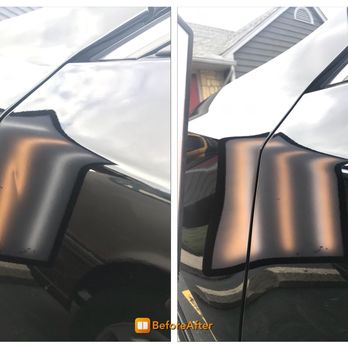 Preferred Dent Repair - Crease dent in the driver door of this 2016 Nissan Altima - Body Shops Near Me - Dayton, Ohio Preferred Dent Repair - Crease dent in the driver door of this 2016 Nissan Altima - Body Shops Near Me - Dayton, Ohio