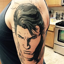 Robert_tattooer - This Superman tattoo Robert_tattooer is a cover up tat