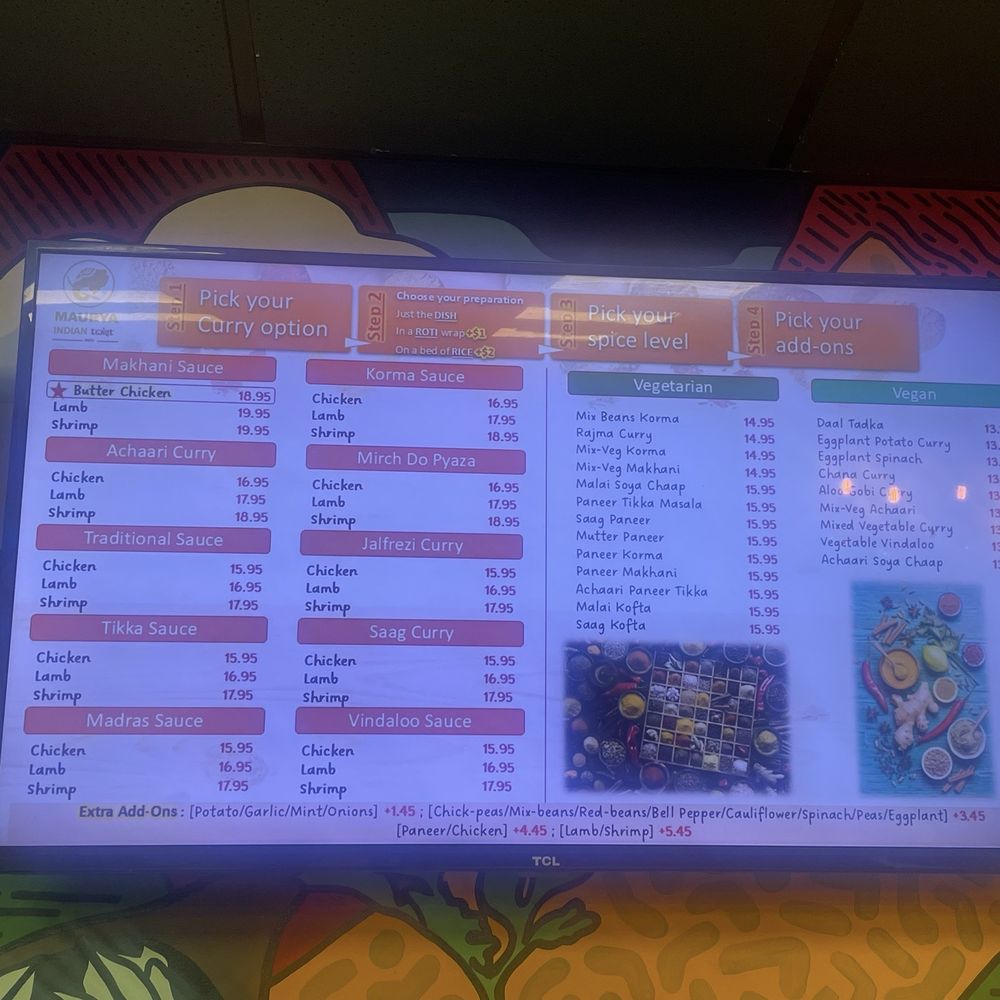 Maurya Indian Twist - Menu - Indian Near Me - Oakville, Ontario