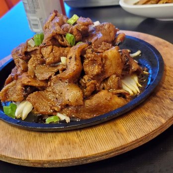 Tacowa - BBQ Spicy pork. Not pictured are the sides, soup, and salad. - Korean Near Me - Boca Raton, Florida