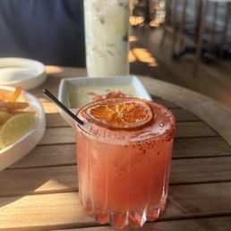 Coconut Mojito & a Blood Orange Margarita. Coconut Mojito & a Blood Orange Margarita.