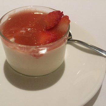 Santacafé - Vanilla bean pans cotta w/ rhubarb gel - Cafes Near Me - Santa Fe, New Mexico Santacafé - Vanilla bean pans cotta w/ rhubarb gel - Cafes Near Me - Santa Fe, New Mexico
