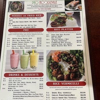 Pho Noodleville - Menu - Vietnamese Near Me - Greenville, South Carolina Pho Noodleville - Menu - Vietnamese Near Me - Greenville, South Carolina