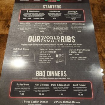 Corky's Ribs & BBQ - Menu 1/8/23 - Barbeque Near Me - Memphis, Tennessee