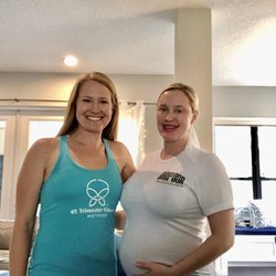 4th Trimester Fitness and Birth Services - Rachel Stewart and I during birth ball class