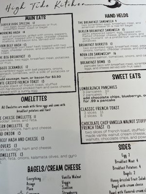 Menu photo 1 High Tide Kitchen Daytona Beach, FL