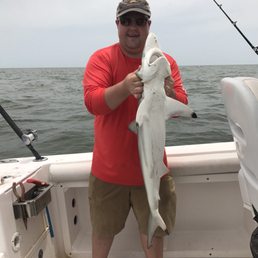 Christopher caught his first shark! Christopher caught his first shark!