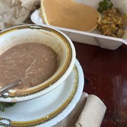 Casa de Coronados Café - Eggs with machaca and panckakes