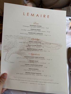 Menu photo 1 Lemaire Restaurant Richmond, VA Menu photo 1 Lemaire Restaurant Richmond, VA