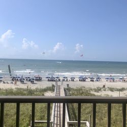 Cherry Grove Beach - The city rents chairs and umbrellas.