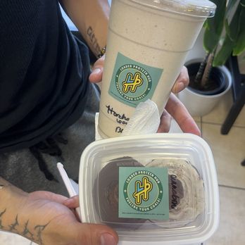 Loaded Protein Hub - Horchata shake & Cinnabon donuts - Coffee & Tea Near Me - Hawaiian Gardens, California Loaded Protein Hub - Horchata shake & Cinnabon donuts - Coffee & Tea Near Me - Hawaiian Gardens, California