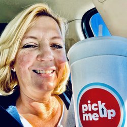 Pick Me Up - Me with a soda from Pick Me Up!