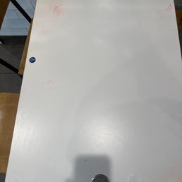 Table with sticky residue and an optional fly. He moved to the next table over.