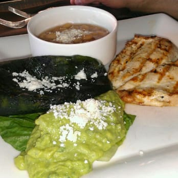 Javier's - Pollo Asado with Cotija Stuffed Poblano Chile - Mexican Near Me - Irvine, California